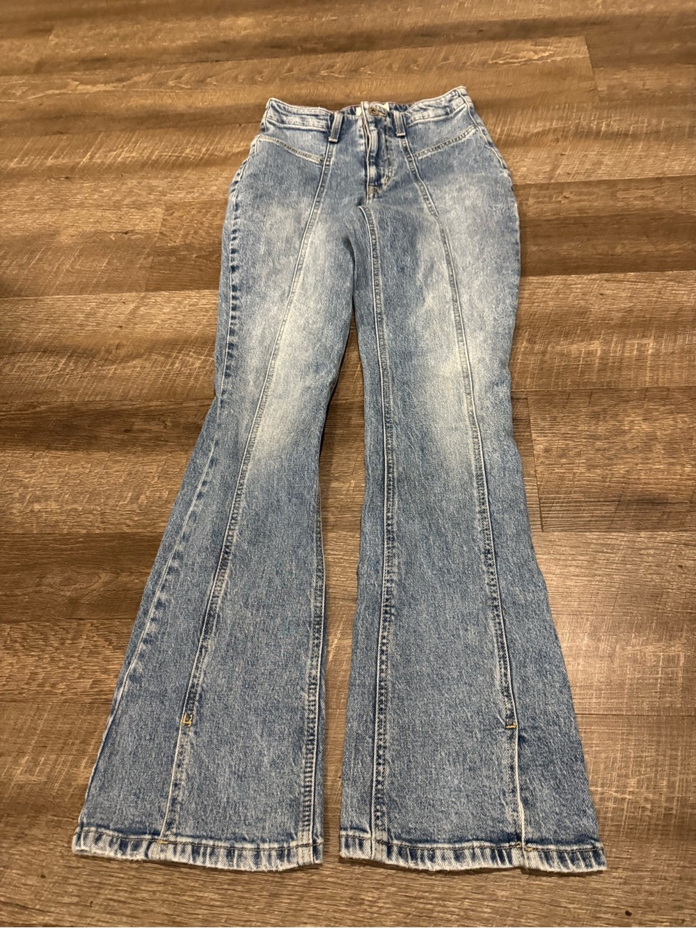 Edgely Flare High Rise Light Wash Denim Jeans